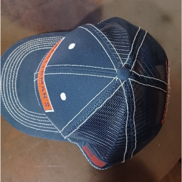 Masterman's USA Snap Back Hat Mesh Back Baseball Cap Fishing Blue Orange - Picture 4 of 5